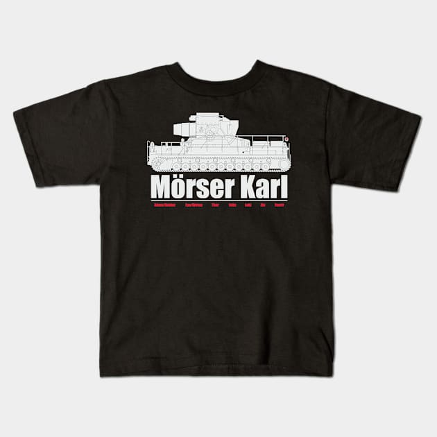 German heavy self-propelled mortar Karl Kids T-Shirt by FAawRay